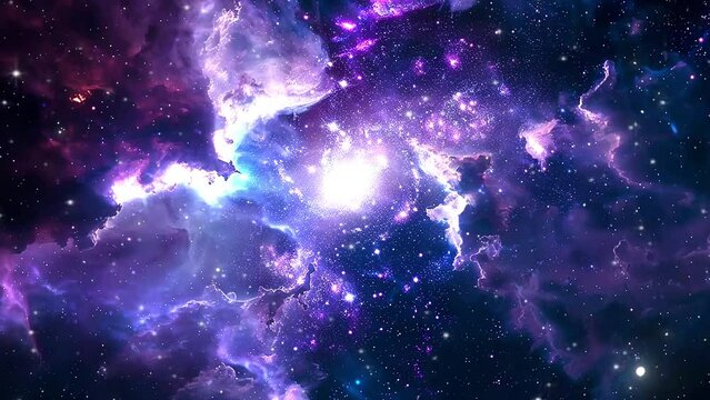 the small cloud galaxy exploration. space and universe background concept. seamless looping overlay 4k virtual video animation background
