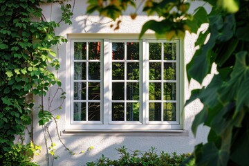 A sun-drenched day, a home undergoes a refurbishment process, with modern windows inviting natural light