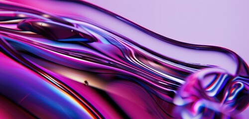Vibrant Abstract Wave Forms Close-Up