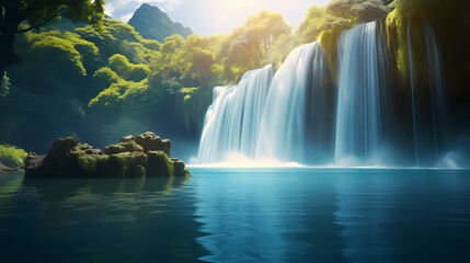 Fototapeta na wymiar beautiful waterfall