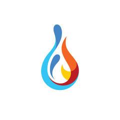 HVAC logo, heating and cooling logo
