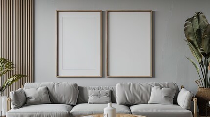 Stylish Frame Mockup: Transform your living space with this sleek ISO A paper size poster mockup against a modern house backdrop. Elevate your interior effortlessly!
