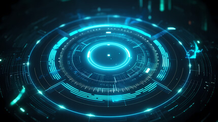 3D abstract network of neural network futuristic technology background