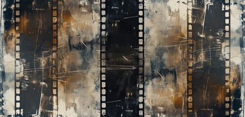 Grunge Film Strip Background for Creative Design - obrazy, fototapety, plakaty