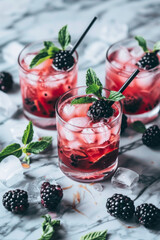 delicious delicious Berry Hibiscus Refreshers - Green coffee extract and real fruit juice shaken with ice and blackberries