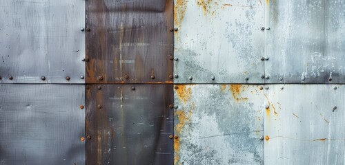 Rusty Metal Texture with Rivets and Screws