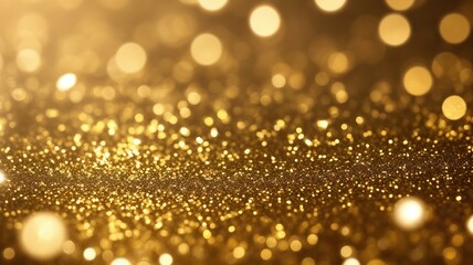 golden glitter shiny sparkles dust bokeh abstract background