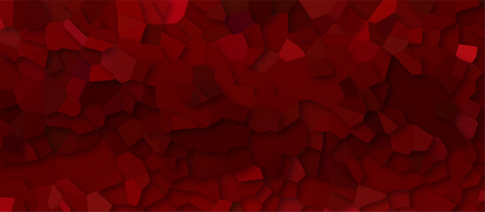 pastel light red stain glass broken tile dark background. geometric pattern with 3d shapes vector Illustration. red broken wall paper in decoration.  low poly crystal mosaic background.