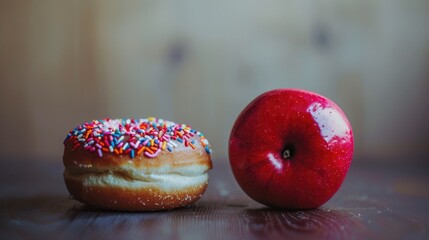 Breaking Bad Food Habits: Overcoming Your Food Cravings with Healthy Choices like Apples and Avoiding Unhealthy Options such as Donuts