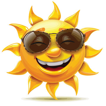 Smiling sun vector illustration