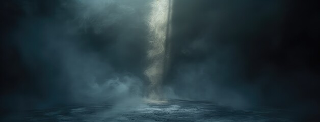 Mysterious Light Beam Through Ocean Storm - obrazy, fototapety, plakaty