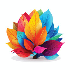 Colorful leaves vector illustration