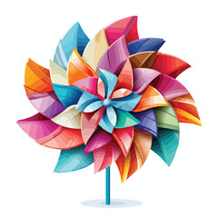 Colorful pinwheels. vector illustration