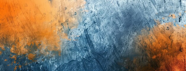 Abstract Orange and Blue Texture Background