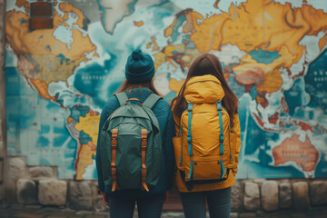 Obraz premium People planning or going on trips, popular travel destinations