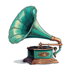 A vintage gramophone vector illustration