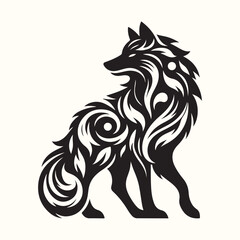 Wolf Animal Silhouette Vector Illustration