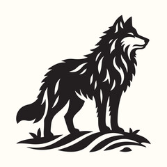 Wolf Animal Silhouette Vector Illustration