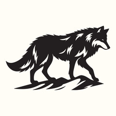 Wolf Animal Silhouette Vector Illustration