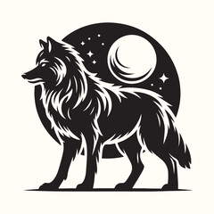 Wolf Animal Silhouette Vector Illustration