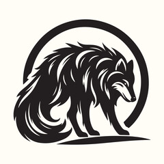 Wolf Animal Silhouette Vector Illustration
