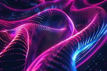 3d abstract lines glowing background