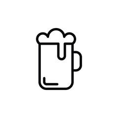 beer bottle icon vector template simple and clean
