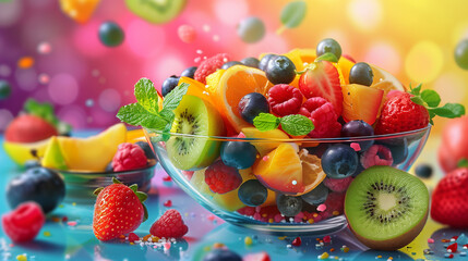 fruits and vegetables wallpaper Stock Photographic Image