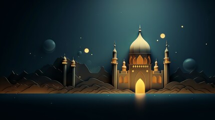 Vibrant ramadan greetings and blessings: celebrating ramadan kareem and ramzan mubarak in cultural splendor

 - obrazy, fototapety, plakaty