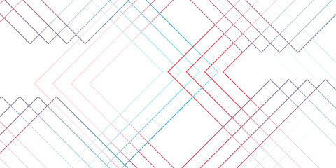 Abstract white red and blue  vector blueprint background with modern design. Vector abstract futuristic architecture concept with digital geometric connection lines	
