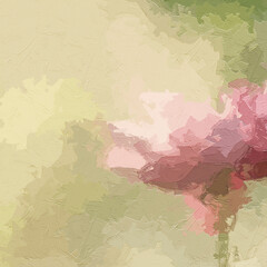 Oil paintings and various flowers, roses, peonies, lotus leaves, and lotus flowers are beautiful