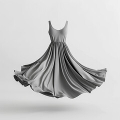 A captivating mockup featuring a dress floating in the air, offering a unique and ethereal product presentation.