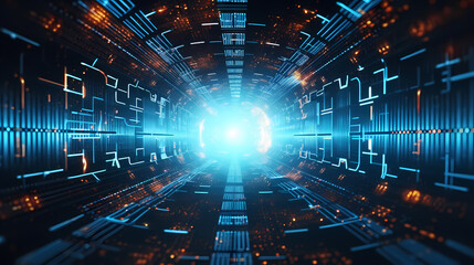 Premium digital art, technology concept background