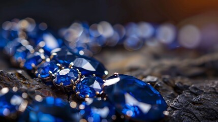 A string of lustrous sapphires.
