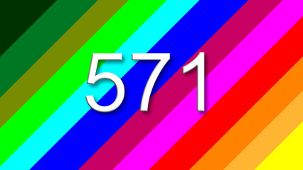 571 colorful rainbow background year number