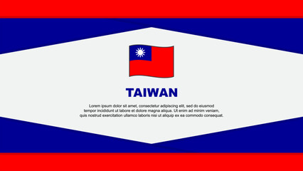 Taiwan Flag Abstract Background Design Template. Taiwan Independence Day Banner Cartoon Vector Illustration. Taiwan Vector