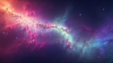 Abstract digital art showcasing a blue and pink nebula-like blend 