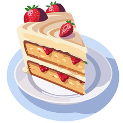 Fruit Cake Vector Illustration for you party, bakery & pastry | Delicious and sweet