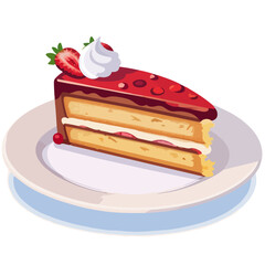 Fruit Cake Vector Illustration for you party, bakery & pastry | Delicious and sweet
