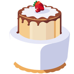 Fruit Cake Vector Illustration for you party, bakery & pastry | Delicious and sweet