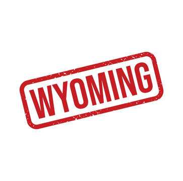 Wyoming Rubber stamp design. VECTOR ILLUSTRATION.