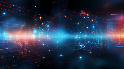 Obraz premium Sci-fi futuristic futuristic sci-fi tunnel, neon tunnel background