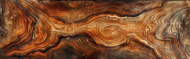 Brown and Black Swirl Painting