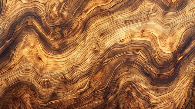 Close-Up of Wooden Surface With Wavy Lines