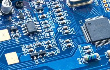 radio-electronic parts are located on the device board