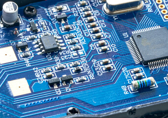 radio-electronic parts are located on the device board