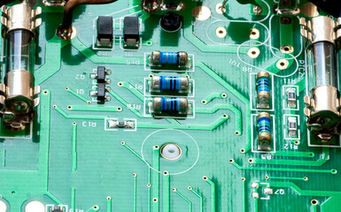 radio-electronic parts are located on the device board