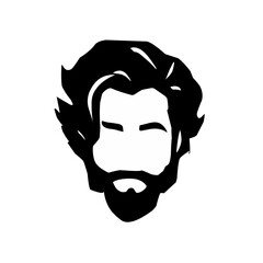 Vector vintage hairstyle barber shop logo for your design