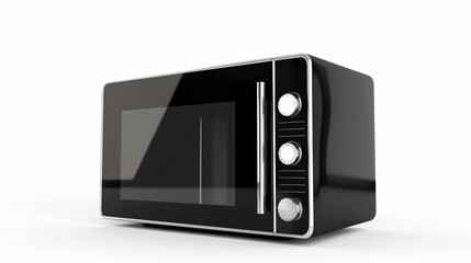 a black microwave oven with knobs