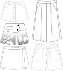 Vector skirt collection